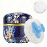 Body Powder Puff and Container,Body Powder Container for Loose Dusting Powder
