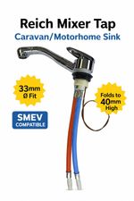 Reich Samba Mixer Tap 33mm Flexi Hose Suitable for SMEV Sinks Caravan Motorhome
