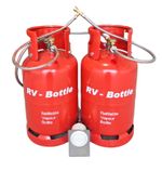 11kg GAS IT RV Refillable Cylinder Twin Stainless Steel Kit