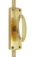 Brass Oval Knob Espagnolette/Cremone Bolt for up to 8 Feet High Doors & Windows