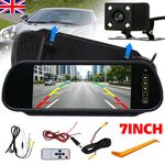 7" Mirror Monitor& IR LED Reversing CAR Camera for Truck Bus Van Rear View Kit