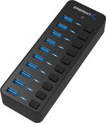 SABRENT 10 Port USB Hub 3.2X1 with Power Adapter 60W -  HB-BU10
