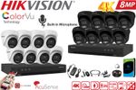 HIKVISION 8MP 4K CCTV System ColorVu Audio Outdoor Camera 4/8/16CH DVR Full Kit