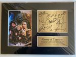 Reprinted Autographed Display Of The Game Of Thrones Cast