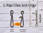 C-Rigs Sea Fishing Rig Clips, bait attach/ clip down, black nickel