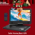 ieGeek 12.5" Portable DVD Player with Large HD Swivel Screen,Region Free,Black