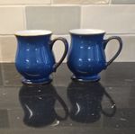 DENBY IMPERIAL BLUE  2 Craftsman Mugs in Immaculate Condition
