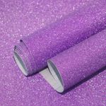 CiCiwind Peel and Stick Wallpaper 44×300cm Purple Glitter 44 x 300 cm,