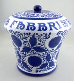 AMARENA BLACKSMITHS advertising vase DERUTA F.LLI MARI DERUTA size 27cm