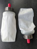 2 Ultimate Direction 500ml Water Flasks with Lids (not used, but pre-owned)