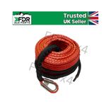 Terrafirma Red Synthetic Winch Rope With Rock Guard 27m x 10mm TF3324 Offroad