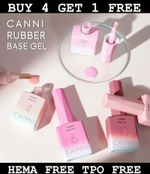 CANNI Hema Free Rubber Base Camouflage Gel UV LED Nail Builder Gel Pink Clear