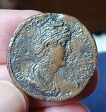 Faustina Senior  AE Sestertius 138AD rev Pietas
