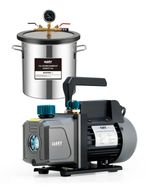 OMT 11.4 L Vacuum Chamber Kit with 3.5 cfm Vacuum Pump 5 ft Hose Degassing Kit