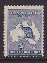AUSTRALIA KANGAROO 1917 2 1/2d Deep Blue 3rd Wmk MINT/MH SG 36  (SC14)