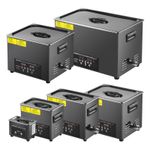 CREWORKS 0.8L-30L Ultrasonic Cleaner Titanium Steel with Degas & Gentle Mode