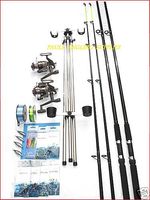 Sea Fishing Kit Set 2 Rod 2 Reel Tripod Tackle Beachcasters