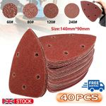 Mouse Sanding Sheet 40PCS Sanding Sandpaper Decker Detail Palm Sander Pad