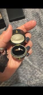 18ct Multi-Tone Gold Hallmarked Solitaire Ring Round White Diamond Size H 1/2