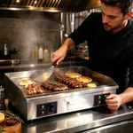 Commercial 73cm Wide Electric Griddle Hotplate Burger Grill BBQ Double control