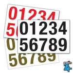 Vinyl Number Stickers 100mm Peel Stick House Bin Sign Van Craft Self Adhesive