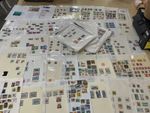 Commonwealth mix stamps. Ex dealer leaves. M/U. Vintage to modern 1.8kg G121