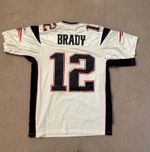 Tom Brady Patriots Reebok Authentic Jersey Size 48 #12 White Y2K NFL