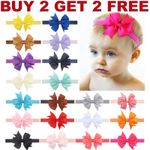 Baby Bow Headband Newborn Hair Accessory Kids Hair Band Bows Elastic Stretchy
