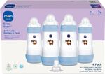 MAM Easy Start Anti-Colic Bottles, 4X 260ml, Self-Sterilising, Blue
