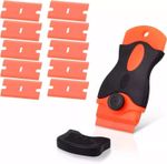 100 Pcs Plastic Scraper Razor Blades Auto Decals Stickers Remover No Scratch