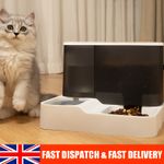 2 in1 Feeder Food Water Dispenser Bowl Automatic Dog Cat Bottle Pet Self Feeding