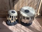 Jas Tabla Drum Set with Covers and Cushions, Wooden and Metal Musical Instrument