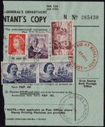 OFFICIAL PMG BULK POSTAGE RECEIPT WITH 40c;  $1&$2 NAVIGATORS DATED 1971 CV~$100