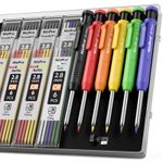 Nicpro Deep Hole Marker Pencil Set, Carpenter's Pencil with Built-in Sharpener