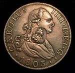 1803 Great Britain George III Countermark 1D 8R Historical Token New