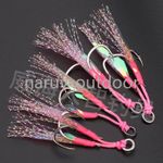 20PCS Double Assist Hooks Slow Jigging Fishing Jigs Hooks Saltwater 10#-22#