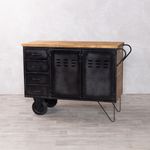 INDUSTRIAL SIDEBOARD CABINET INDUSTRIAL STORAGE TROLLEY METAL STORAGE UNIT