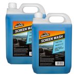 Armor All Winter Screenwash, 2 x 5 L, Effective to -5°C, Windshield, Screen Wash