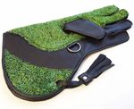 Leather Falconry Glove Bird Handling Glove Artificial Grass Falconry Glove