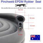 Pinchweld Rubber Seal Pinch Weld EPDM Car Caravan Box Tool Box Weather Seal Door