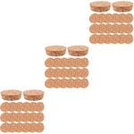 60Pcs Sturdy Wooden Wine Bottle Corks Reusable Stoppers for Glass Bottles