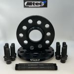 2x 15mm Black SPACE-R Wheel Spacers, Black Bolt AUDI RS4 RS5 RS6 RS7 5xx112 66.6