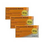Chlorphenamine Maleate 4 mg Tablets 28x3-Hives-Hay Fever-Eczema BRANDS MAY VARY