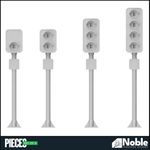1 ,2 ,3 & 4 Aspect Signal (LED) - O Gauge 1:43 Pack of 4 Model Railway Scenery