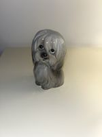 Collectable Vintage Long Haired Maltese Shih Tzu Puppy Dog Figurine Ornament