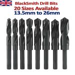 HSS Blacksmith Drill Bit - All Metric Sizes 13.5mm - 26mm. Reduced Shank Drills