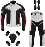 Motorcycle Men Racing Armoured Waterproof Textile Trousers Jacket Motorbike Suit