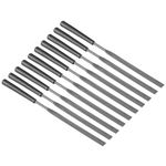 10X 3mm X 140mm Second Cut Steel Flat Needle File with Plastic Handle