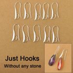 TOP DIY Design Jewelry Findings Silver Smooth Pinch Bail Earring Hook Earwire ZD