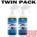 GREASED LIGHTNING SHOWROOM SHINE TWIN PACK COMPLETE WATERLESS CARWASH POLISH WAX